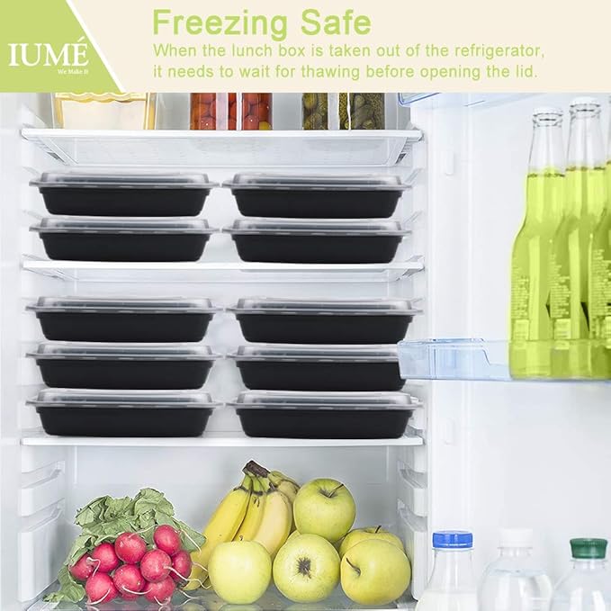 Reusable Food Prep Containers, Meal Dishwasher Safe