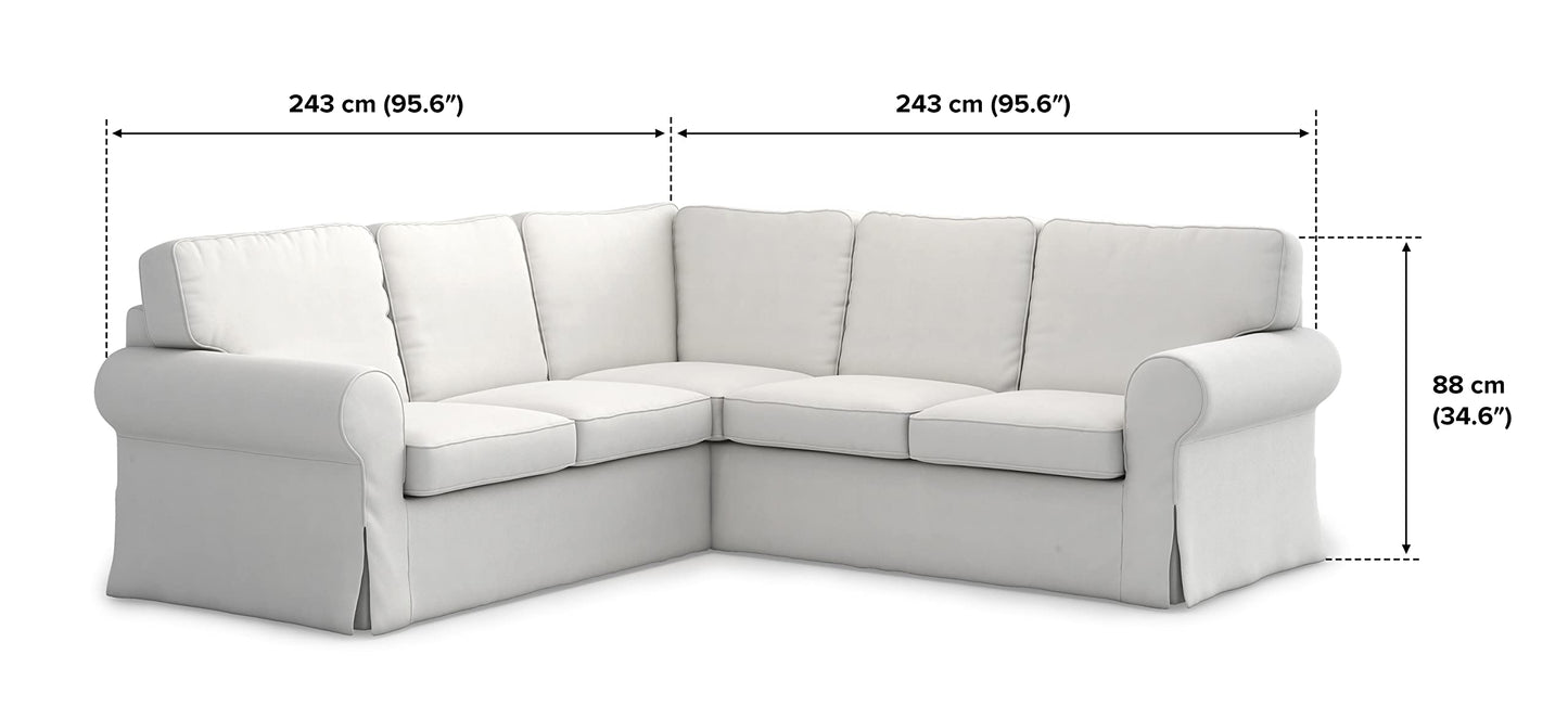 FMCTL Ektorp Sectional Cover Replacement for IKEA Ektorp Sofa Cover,Ektorp Sectional Sofa Cover, Ektorp 2x2 Sofa Cover Only!(Daily Off White)