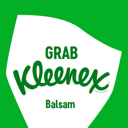 Kleenex® Balsam Facial Tissues - Pack of 12 Tissue Boxes - Balm Tissues Protect and Soothe Your Nose When You've Got a Cold - Balmcare® with Aloe Vera, Vitamin E and Calendula