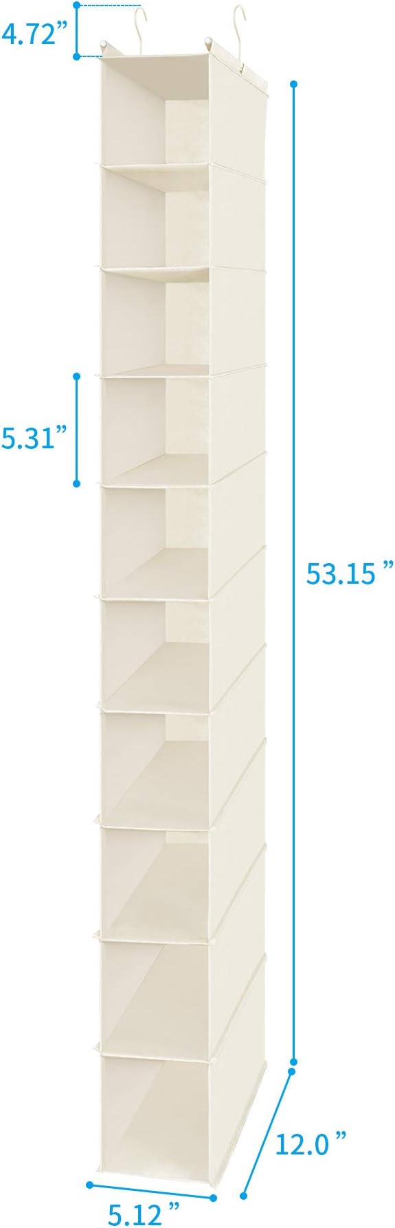 MAX Houser 10-Shelf Hanging Shoe Shelf Organizer, Hanging Shoe Storage