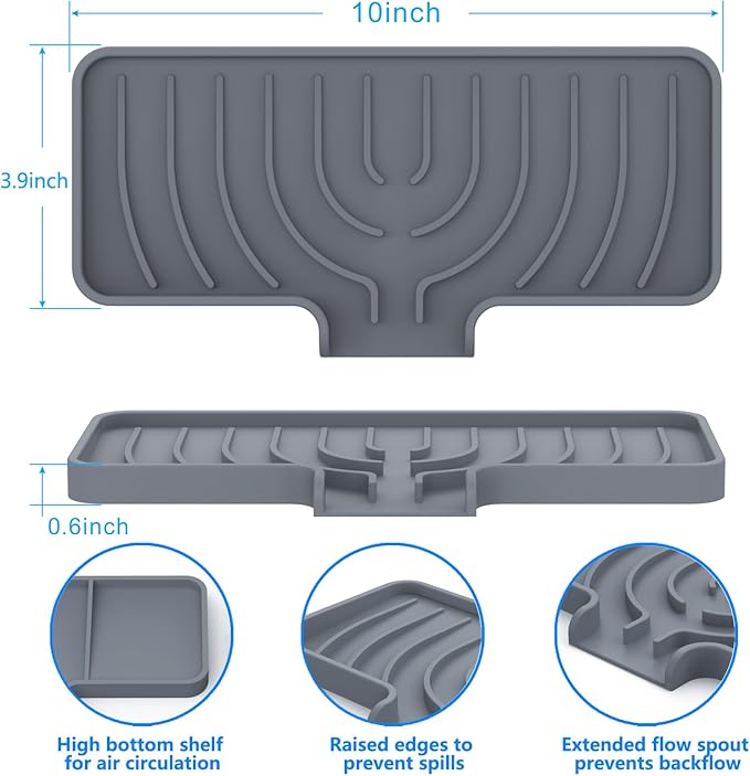 Sponge Holder for Kitchen Sink, Dish Sponge Holder & Soap Tray