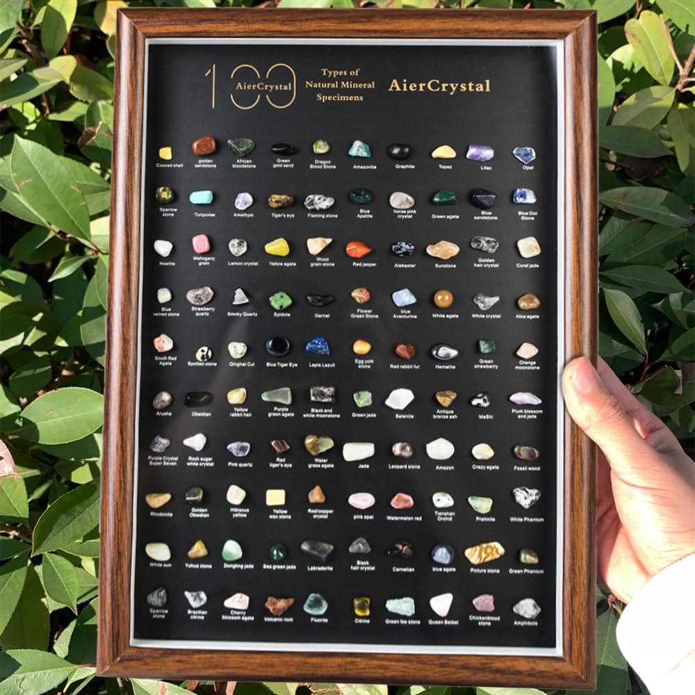 100pcs Natural Crystal Gemstone Collection - Mixed Raw Mineral Specimens Including Quartz, Amethyst, and More for Healing, Display, Decoration, and Gift Giving