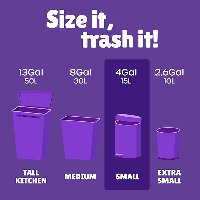 FORID Small Trash Bags 4 Gallon