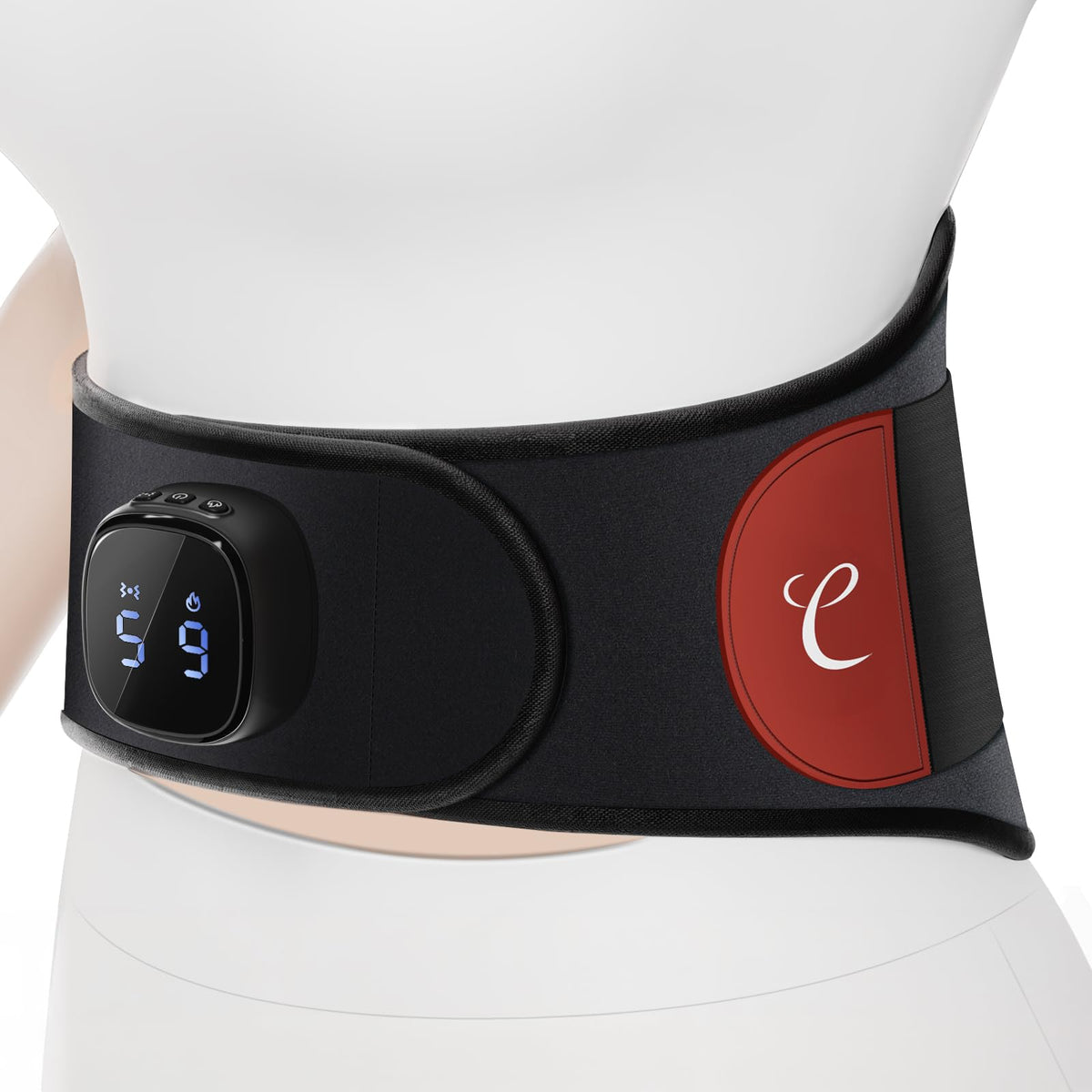Comfytemp Cordless Portable Heating Pad for Back Pain Relief, Lower Back Massager with Heat Wireless, FSA HSA Eligible Rechargeable Heating Pad APP Control, 9 Heat 5 Vibration, Birthday Gifts for Mom