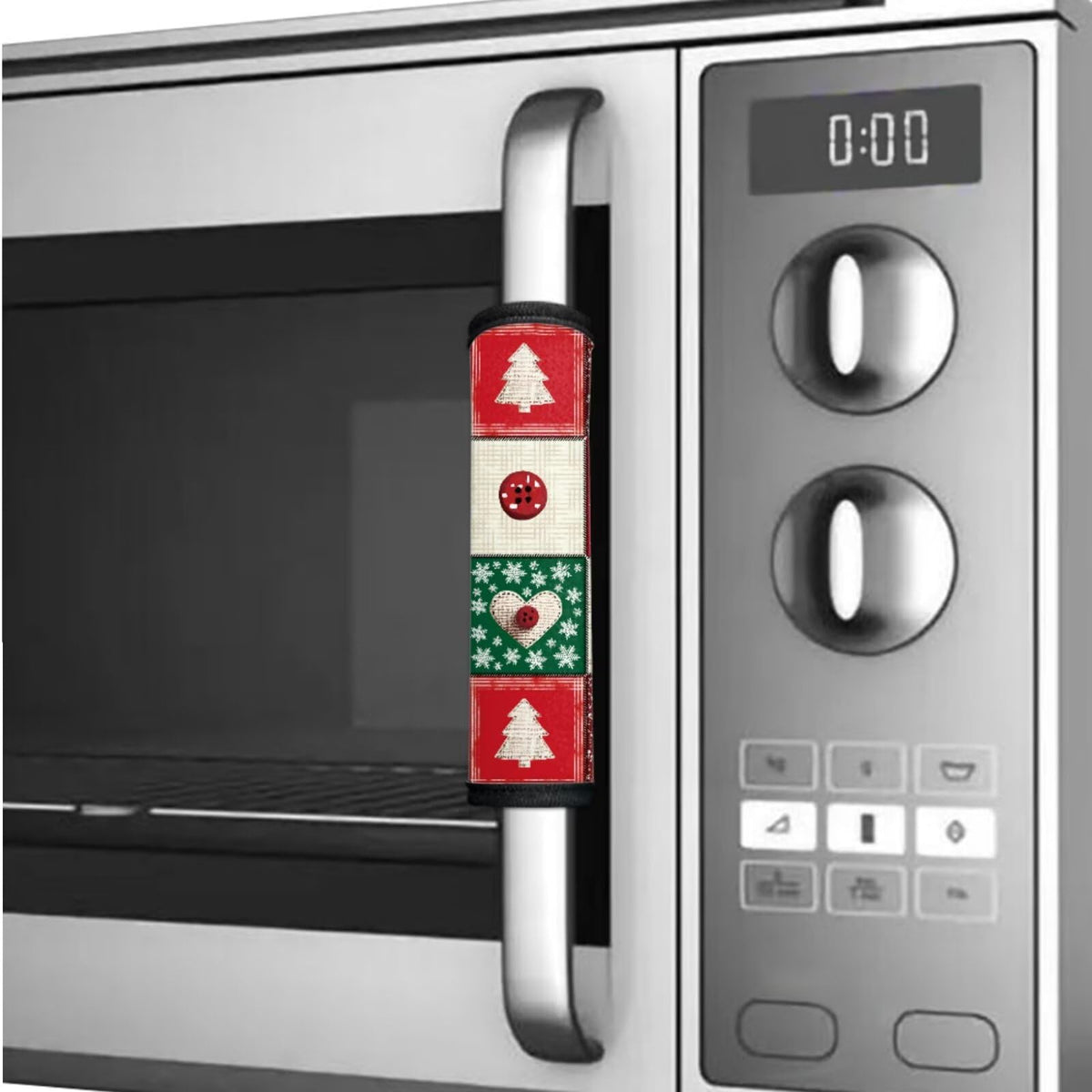 Hwzdsyxl Fridge Door Handle Covers Winter Kitchen Appliance Protective Gloves 6 PCS Anti-Scratch Refrigerator Handle Cover for Christmas Decor, Christmas Tree Heart Button Snowflake Print