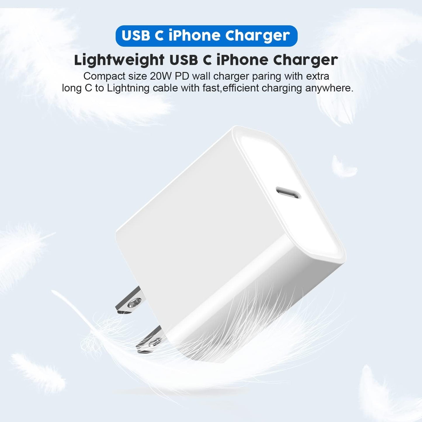 Fast Charger iPhone,i Phone Charge Cable,3Pack iPhone Charger Fast Charging 6Foot Phone Charging USB C Charge Adapter 6FT Type C to Lightning Cable for iPhone 14 Pro Max/14 Plus/13/12 Mini/11/10/XS/SE