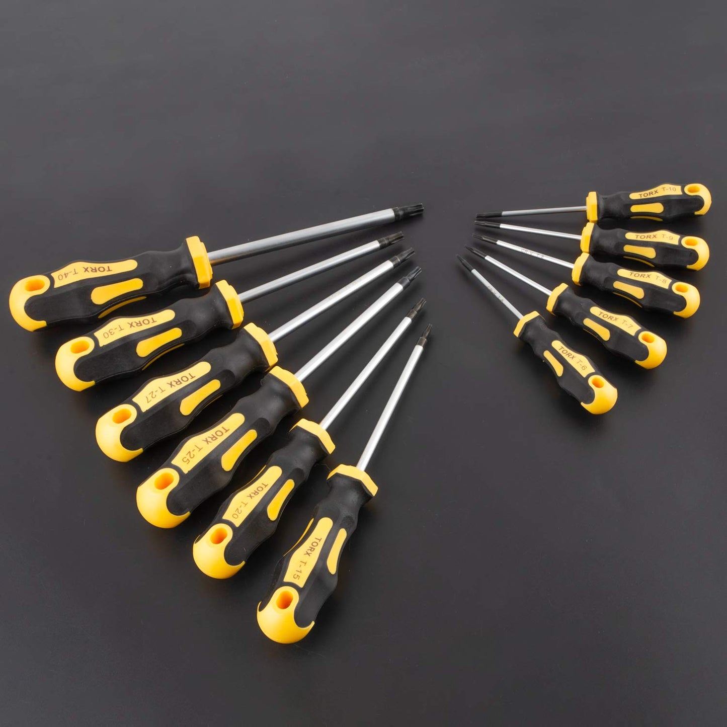 Gunpla 11 Pieces CR-V Torx Screwdriver Set T6 T7 T8 T9 T10 T15 T20 T25 T27 T30 T40 Star Magnetic Assorted Repair Precision Screwdrivers Set Tools for Torx Screws Phone Computer Mac Games Watches