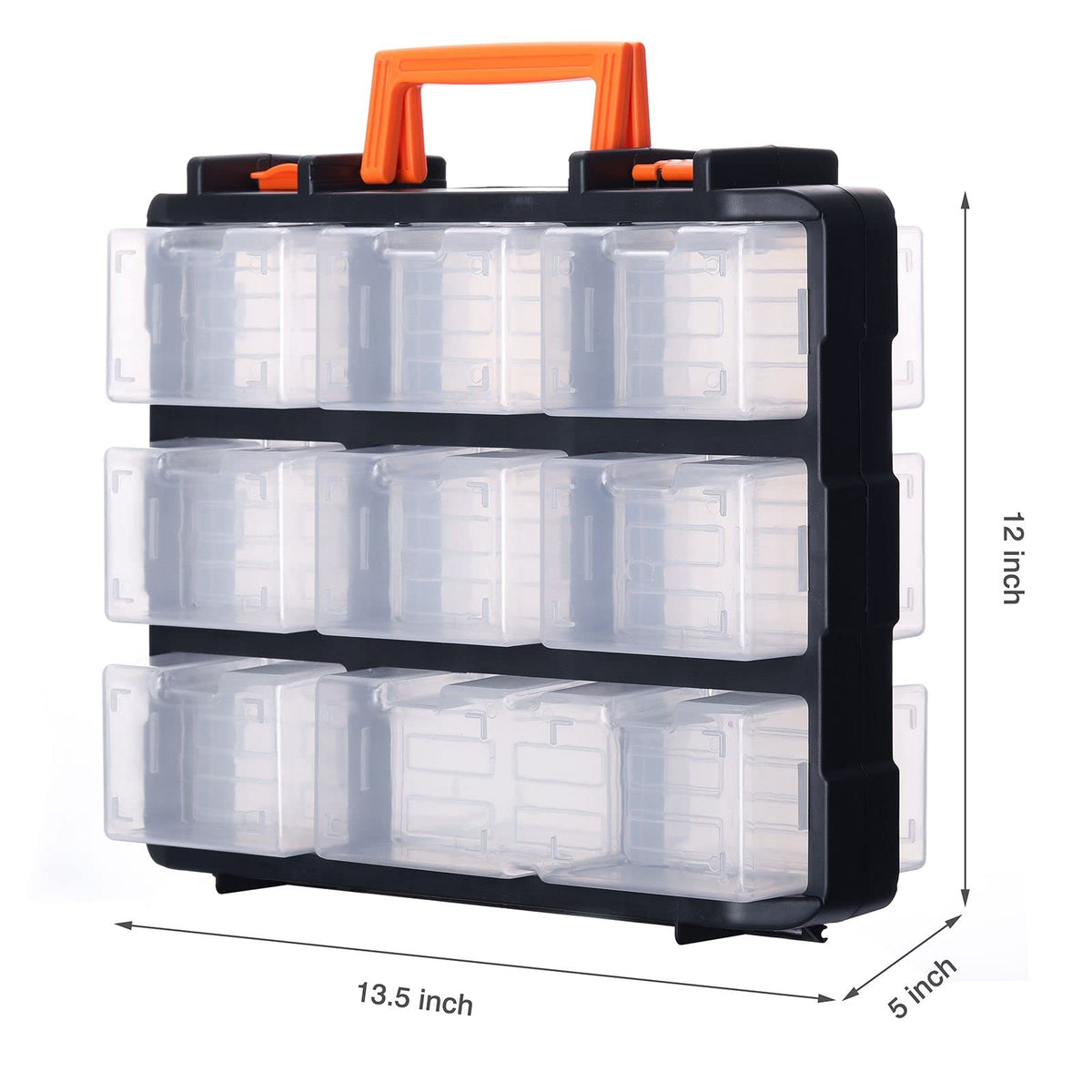 Mayouko 16 Compartments Detachable Toolbox Organizer,Hardware Organizer Box with Removable Sections,Carrying Storage Case for Patts,Screws,Bolts,Nuts,Toys