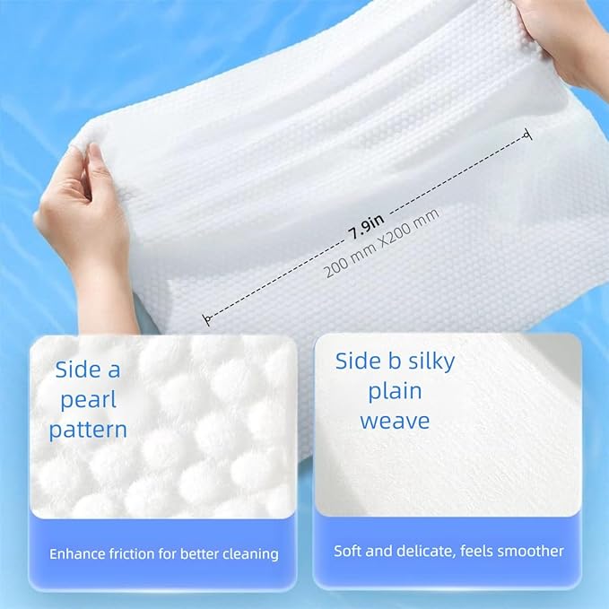 Disposable face towel, MIXUISEE thick and soft face towels, 100% cotton face