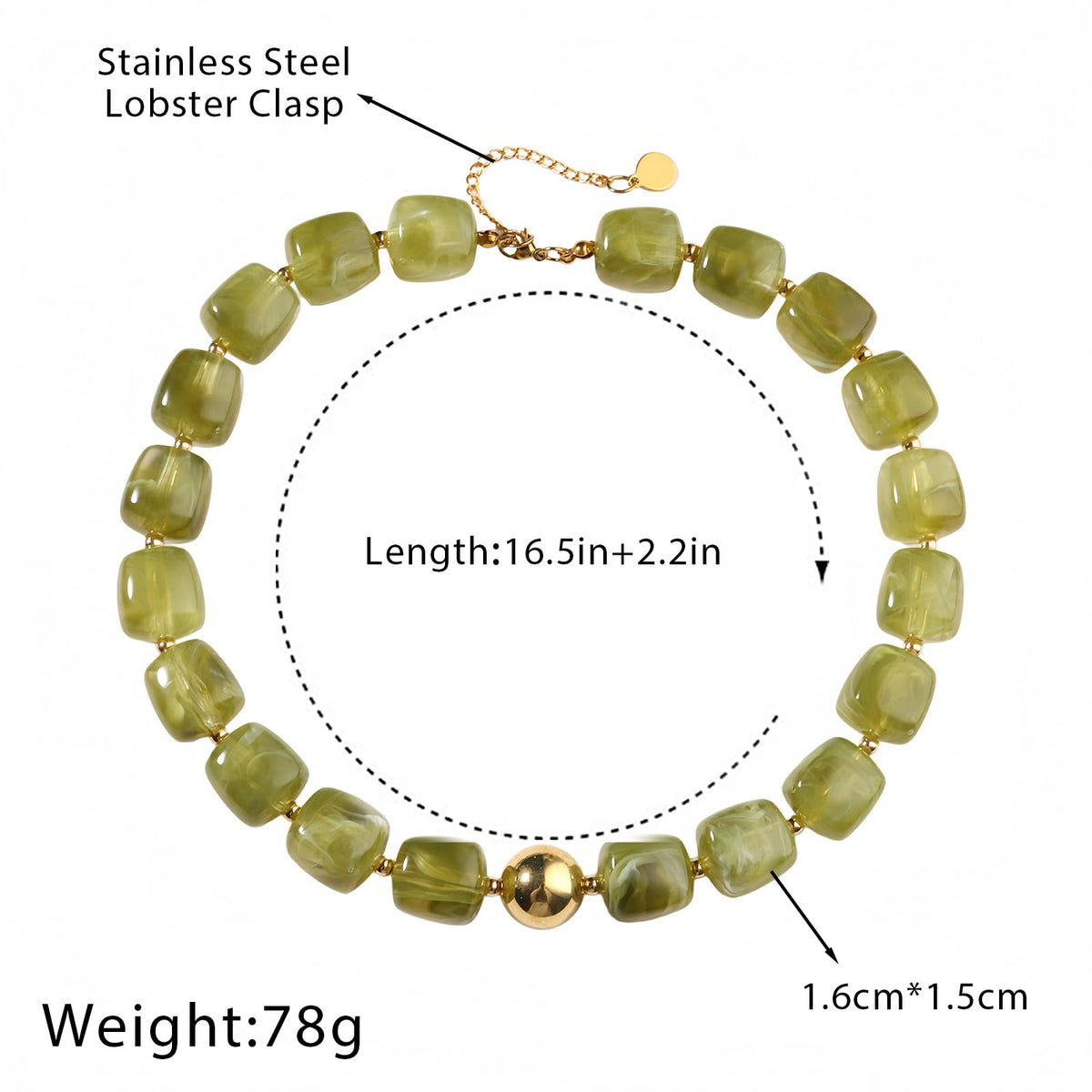 joymiao Chunky Necklaces for Women Big Bead Necklace Colorful Resin Beaded Choker Necklace Trendy Summer Necklaces Jewelry Gifts