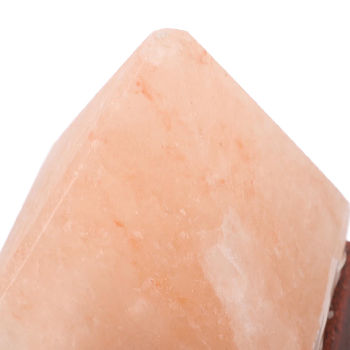 Handcrafted Himalayan Salt Pyramid Lamp with USB RGB Base Wooden Stand Mood Light for Bedroom Office Meditation Space