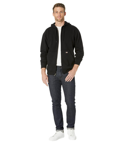 Dickies Men's Full Zip Fleece Hoodie, Black, Medium