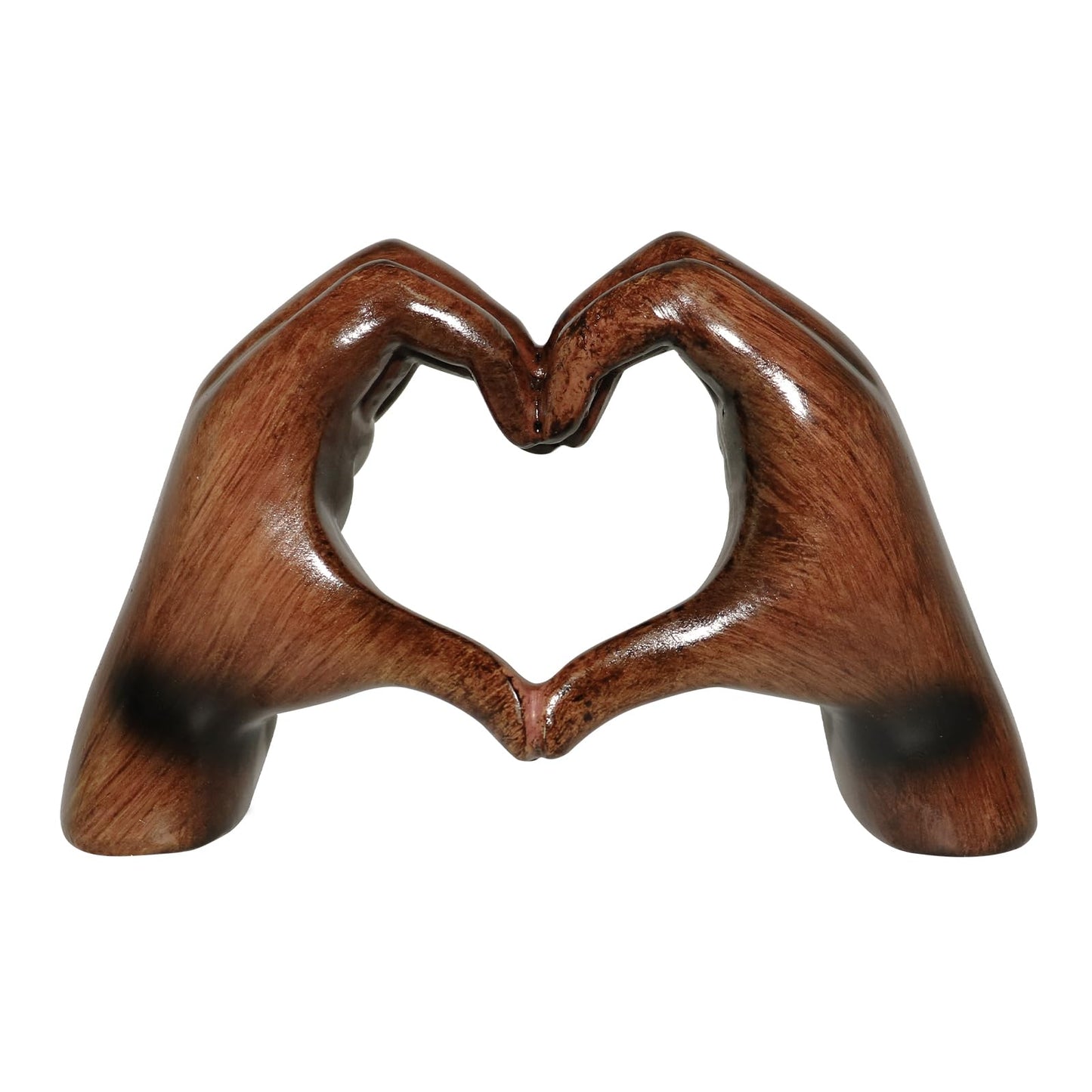 Toparad Heart Hands Sculpture Aesthetic Decor, Love Hands Heart Statue Decoration for Living Room Table Office Bedroom Bookshelf, Unique Birthday Idea for Girls Sisters Girlfriend Mom Teacher