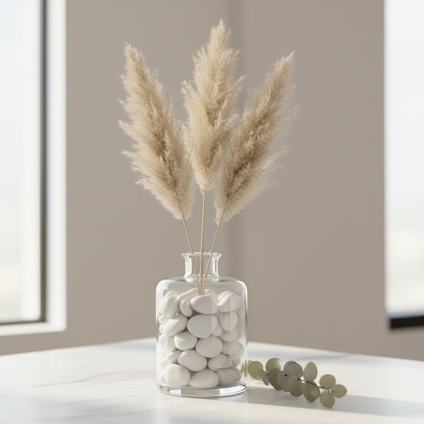 Midwest Hearth Decorative Polished White Stones, 1 to 2 Inch Natural River Pebbles, Vase Filler, Succulent, Fairy Garden, Flower Arrangement, Landscaping, Eco-Friendly, Non-Toxic, 5-lb Bag