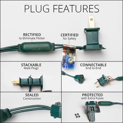 Wintergreen Lighting 100 5mm Cool White Twinkle LED Net Lights, 4 x 6 ft Green Wire Indoor/Outdoor Commercial Grade Holiday Hedge, Bush & Outdoor Christmas Décor