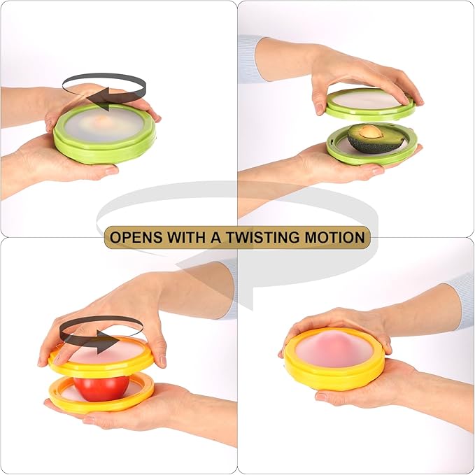 Winb Avocado Saver & Onion Storage Set of 4 Reusable Fruit and Veggie Savers