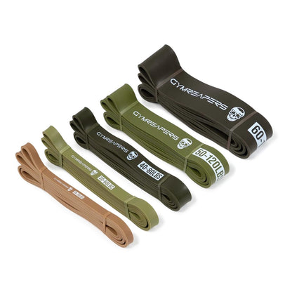 Gymreapers Resistance Bands for Working Out – Elastic Pull Up Exercise Assistance Bands Set for Powerlifting, Stretching, WOD, Strength Training – for Men & Women