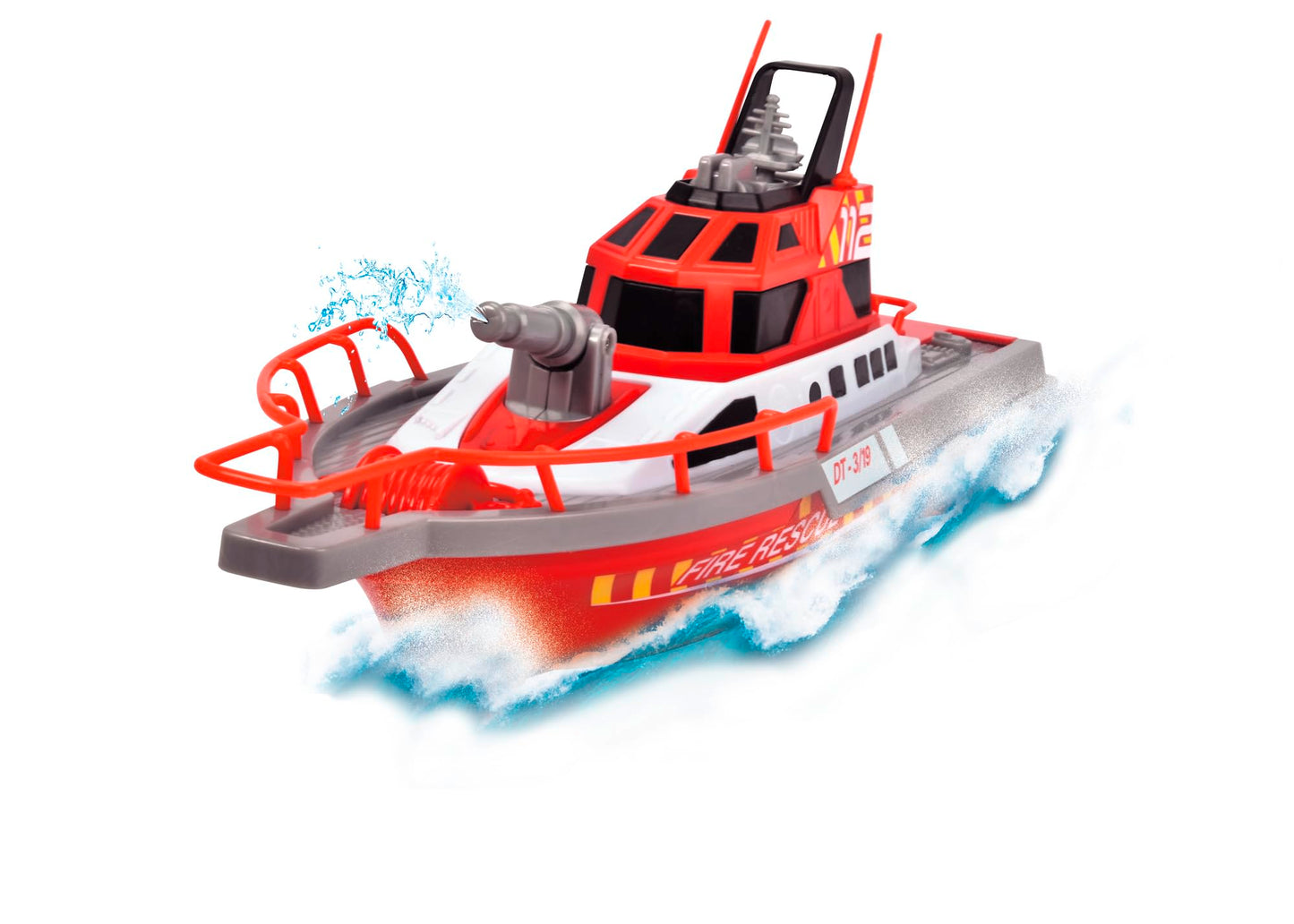 Dickie Toys 201107000- Radio Control Fire Engine 38 cm, 2 Channels, 27 MHz, USB Charging, Tip Speed 6 km/h, for Children from 6 Years
