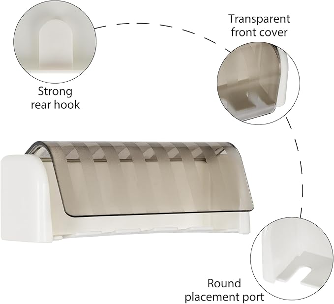 5 Slots Wall Mount Toothbrush Holder
