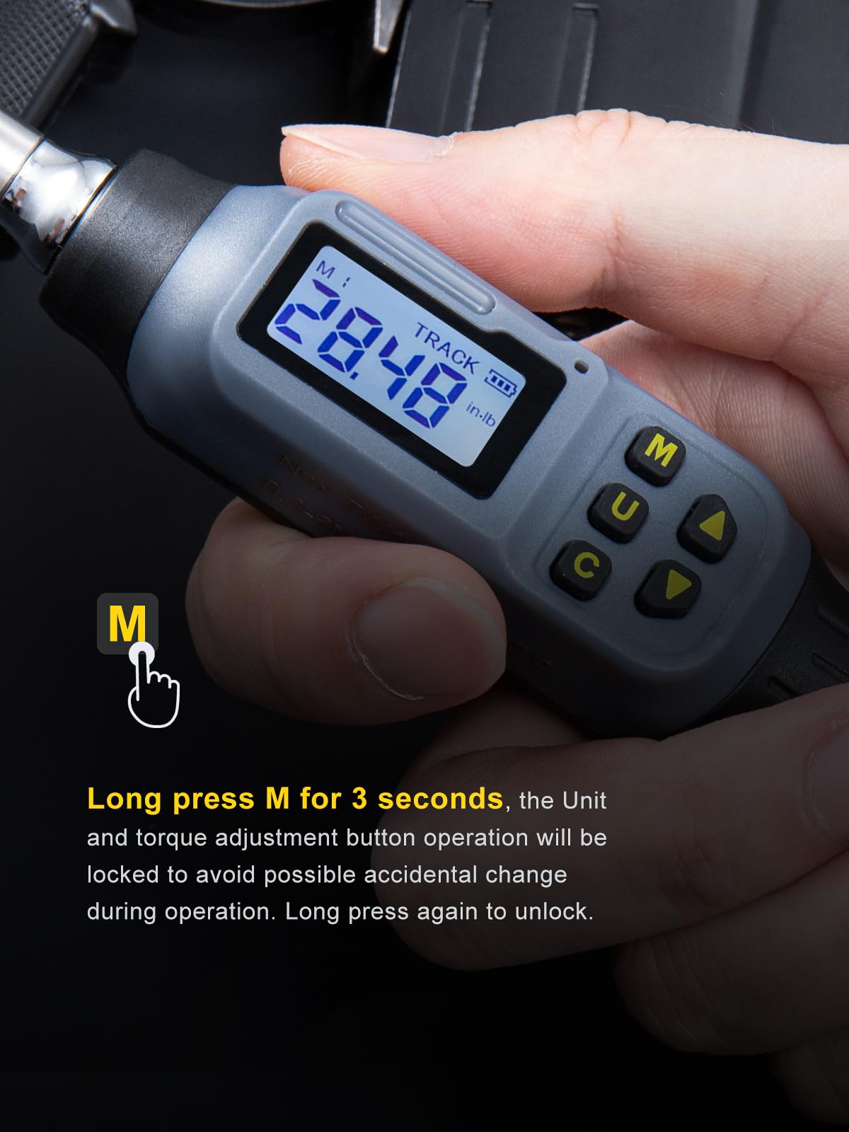 GROWNEER Digital Torque Screwdriver, 2.66-53.1 in-lbs/0.3-6 Nm, 1/4'' Drive Inch Pound Torque Screwdriver Electrician with Buzzer & LED Indicator, 27 in 1 Set