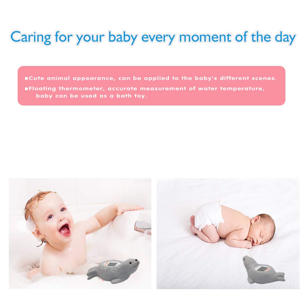 Doli Yearning Upgarde Digital Baby Bath LCD Thermometer |Kids' Bathroom Safety Products|Water Thermometer Infant Seal Shape|Floating Toys Temperature
