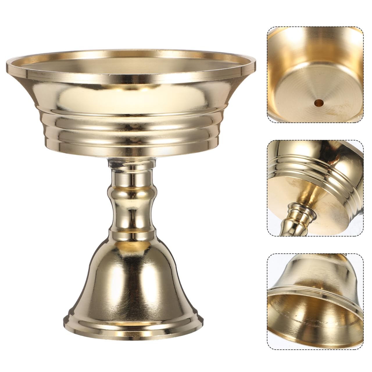 Tibetan Buddhist Supplies Temples: Oil Burner Ghee Lamp Butter Lamp Holder 2pcs Brass Tibetan Tealight Holder Golden Cup Oil Lamp Buddhist Altar Supplies for Home Temple Housewarming Gift