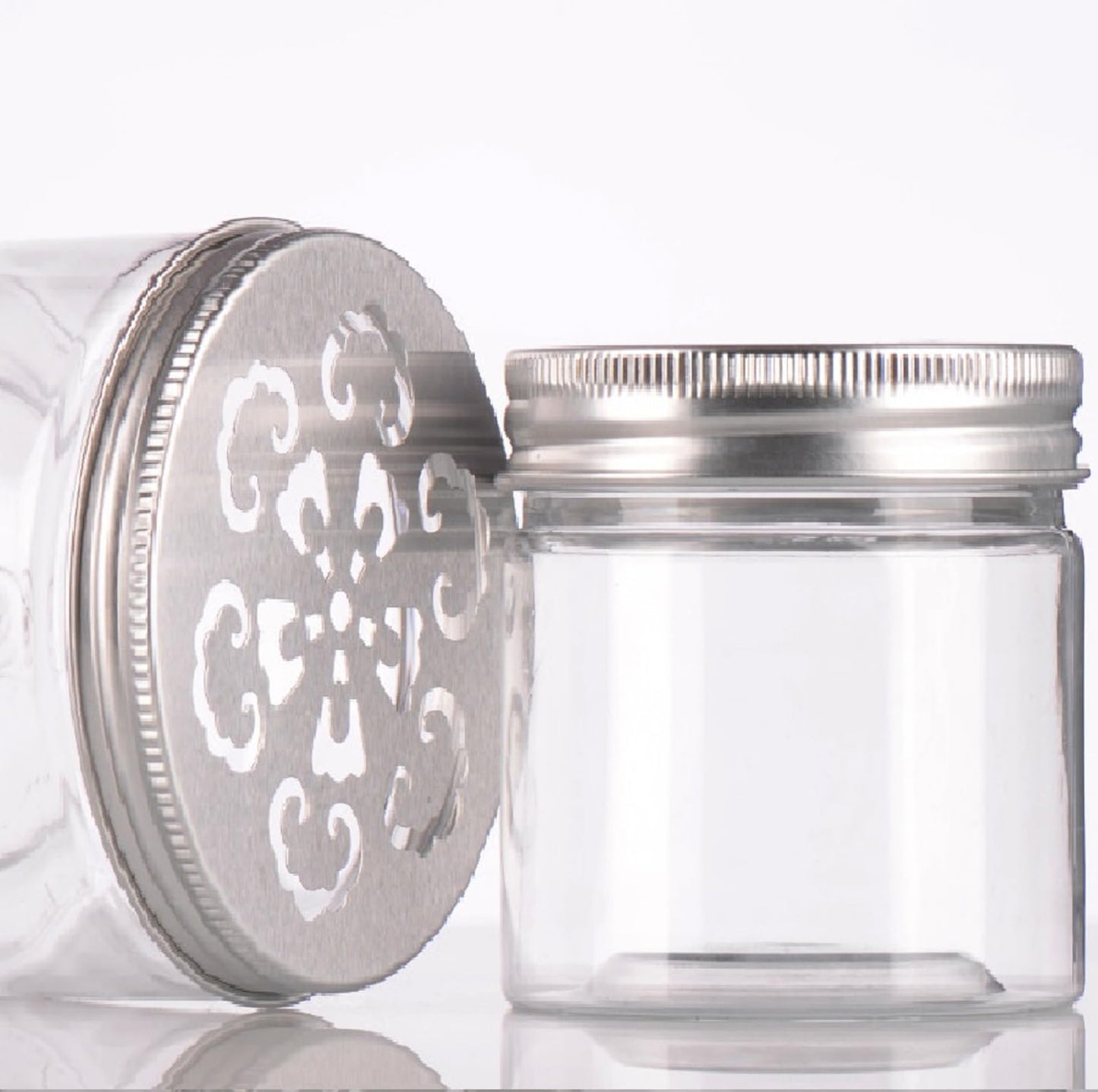 6 pcs 150ml 5 OZ 3 Styles Scented Beads Container Air Freshener Solid Perfume Aroma Diffuser Empty Storage Containers with Hollow Lids Round Jars Sample for Aromatherapy (6)