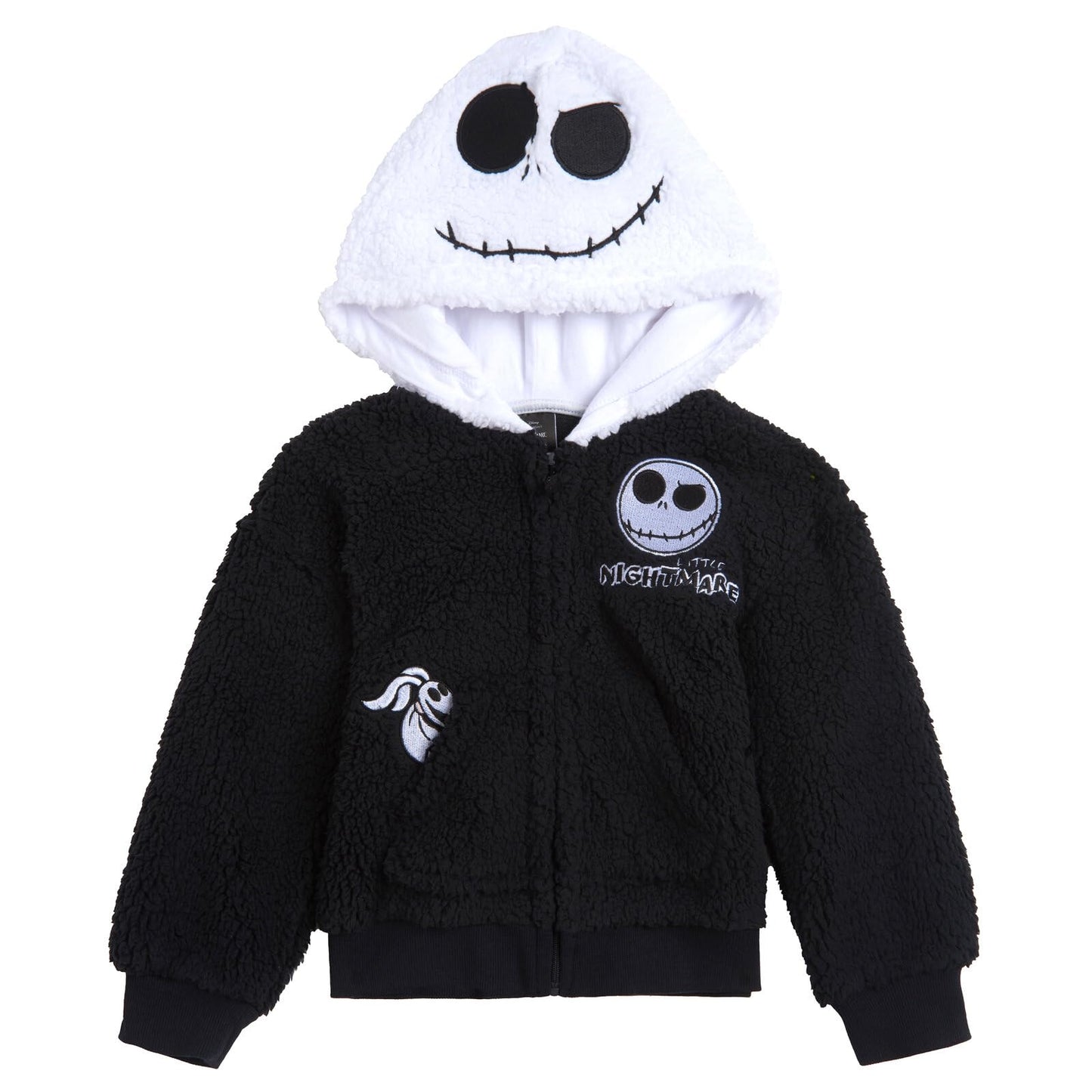 Disney Nightmare Before Christmas Jack Skellington Zero Infant Baby Boys Cozy Sherpa Cosplay Hoodie Black 18 Months