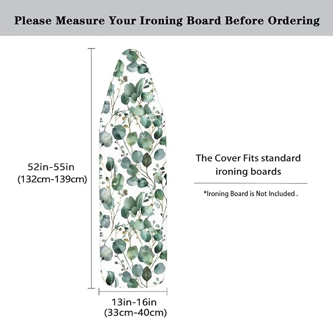 ZDCUSTOM Green Leaf Ironing Board Cover