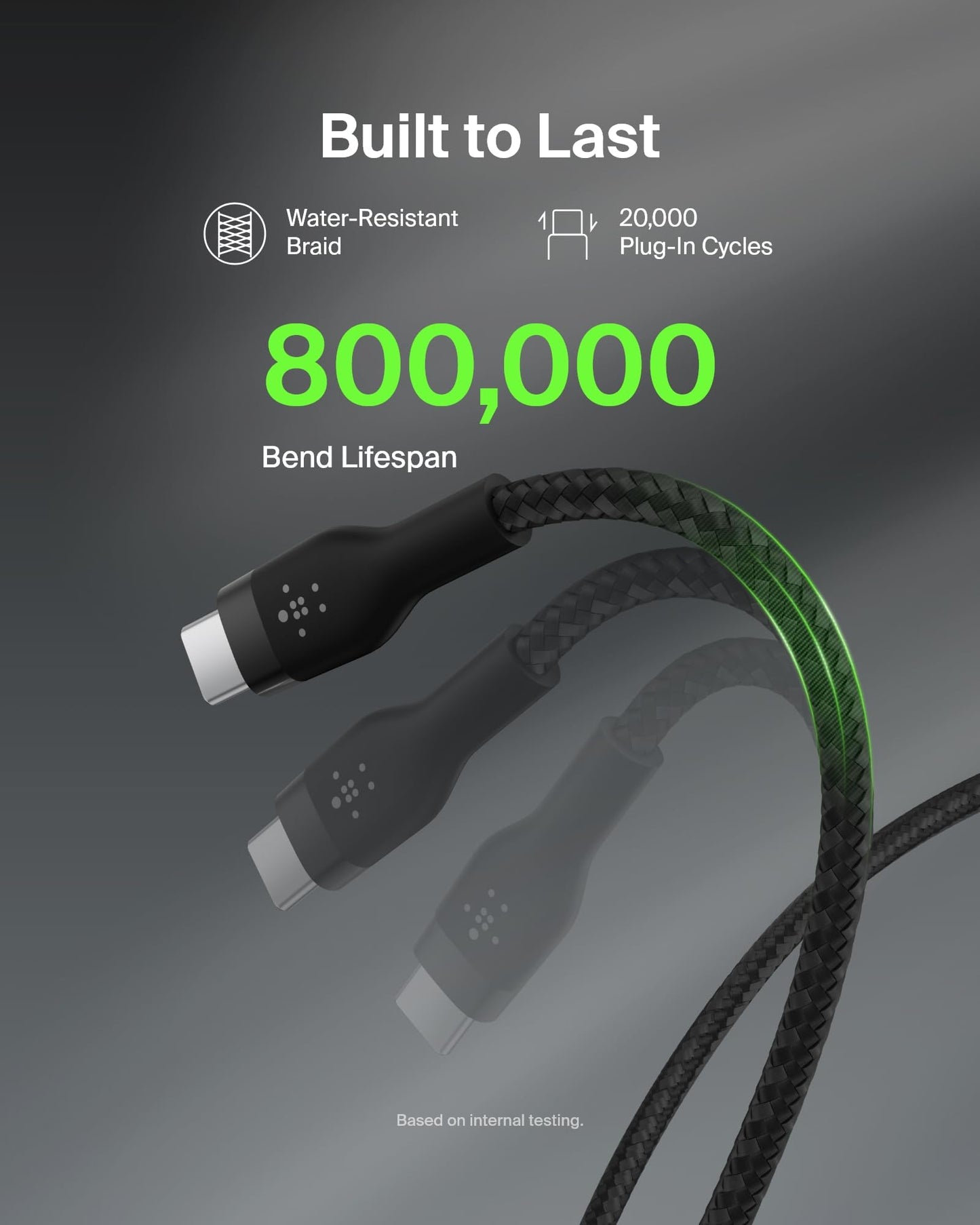 Belkin BoostCharge Pro Flex Braided USB-C to USB-A Cable (1M/3.3FT) USB-IF Certified Fast Charging Cable for iPhone 17, iPhone 17 Pro, iPad, Galaxy S25, Note, Pixel, Nintendo Switch 2 & More - Black