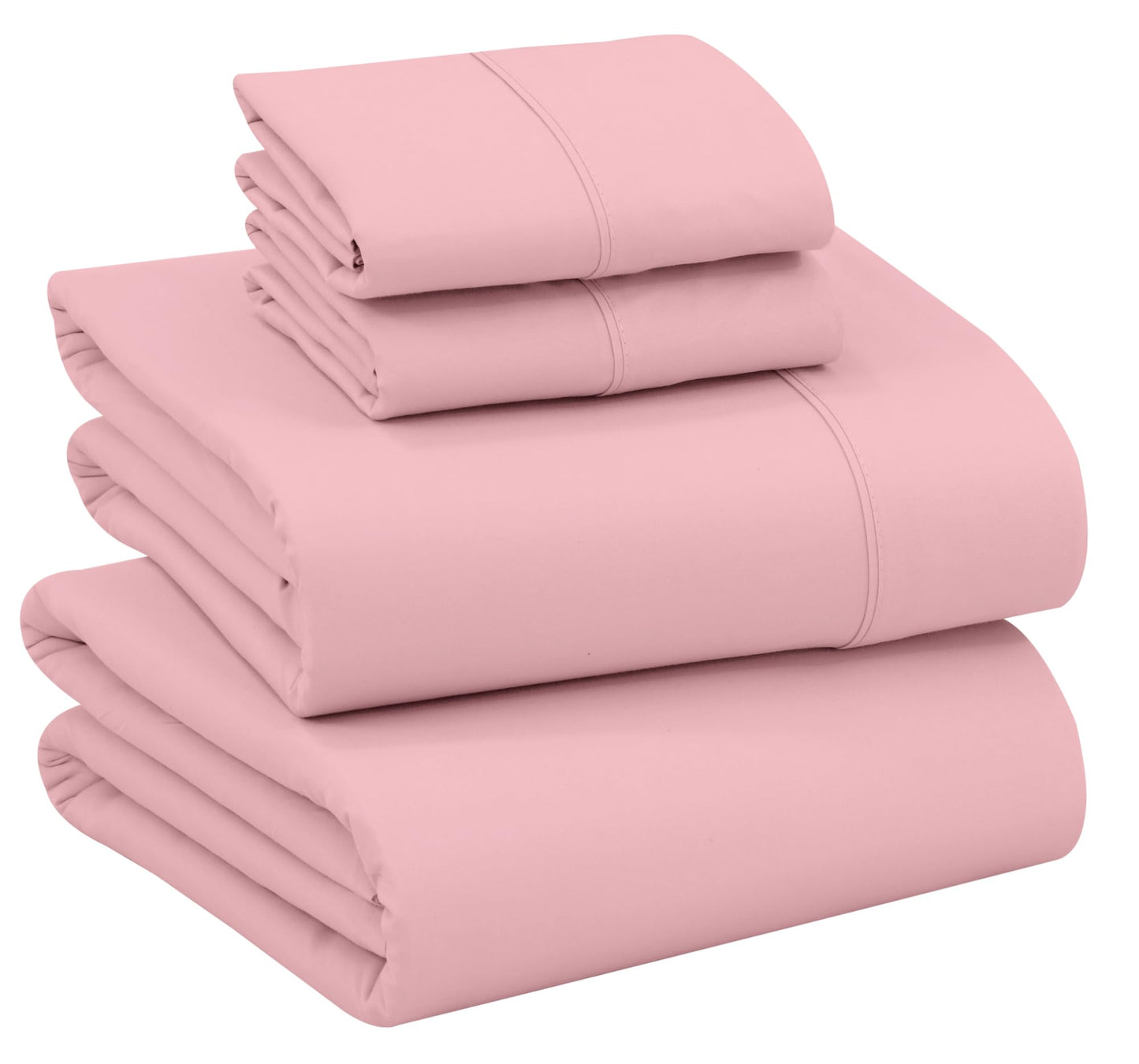 RUVANTI 100% Cotton Percale Sheets Queen Size, Bridal Rose