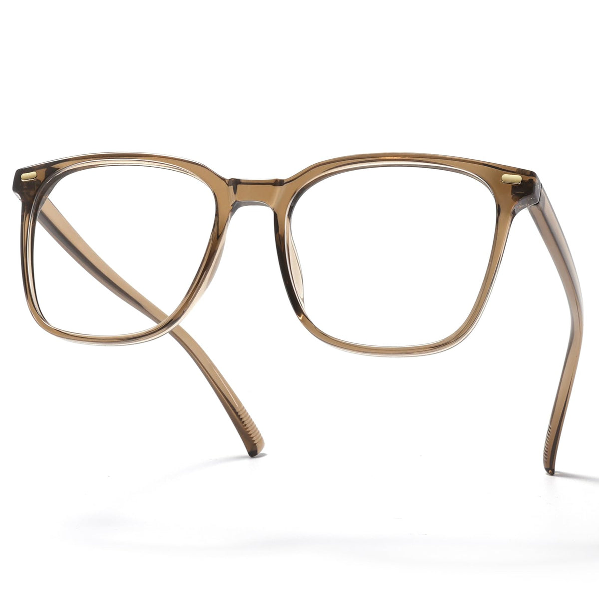 MACJERO Oversized Square Blue Light Blocking Glasses for Women Men, Anti-Fatigue Computer Monitor Gaming Glasses Reduce Eye Strain(Brown)