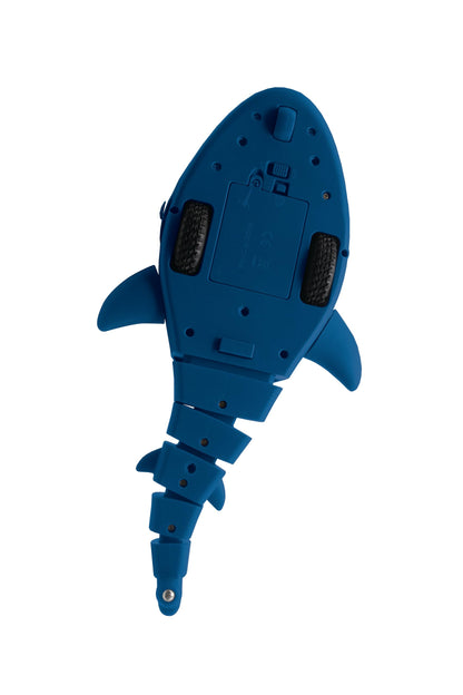 LEXIBOOK - Crazy Shark - Remote Control Shark, Up to 5 km/h (3mph), Automatic hunt and dance modes, programmable, Music effects, Blue, SHARK01