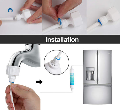ilauke 15M Water Supply Pipe Tube + Fridge Connector Kit For European Style Double Fridge Refrigerator (1/4" Pipe)