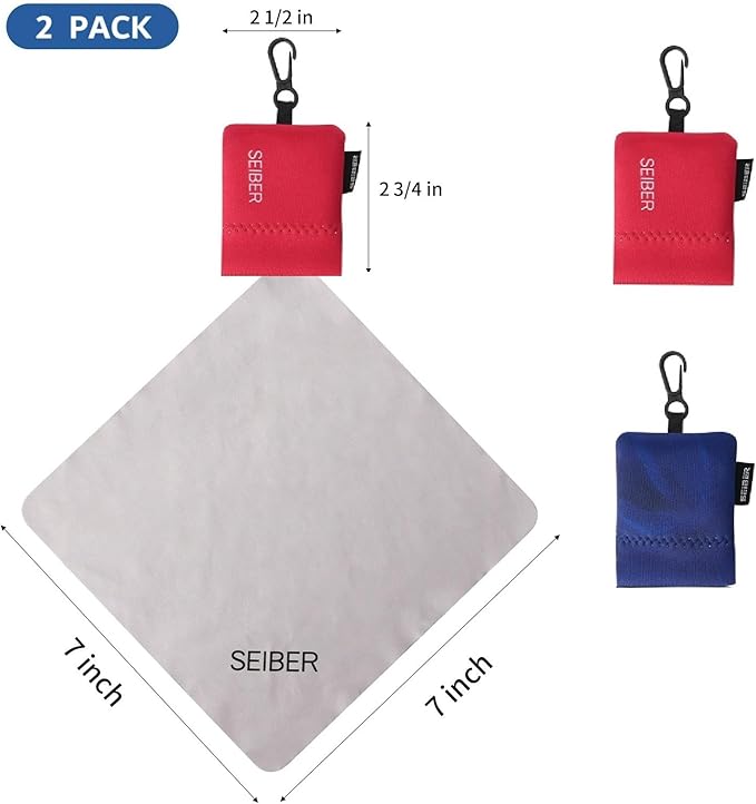 SEIBER Eyeglass Cleaning Microfiber Cloth, 7 x 7 inch Glasses Cloth