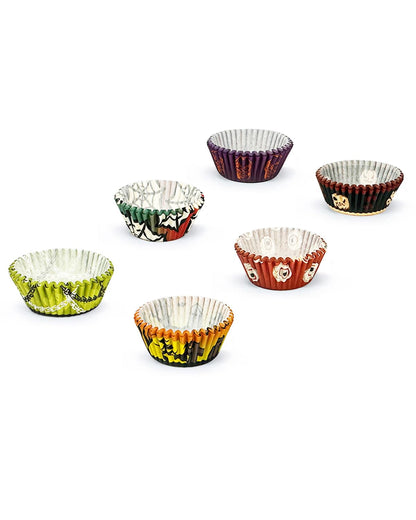 qiqee Halloween Standard Cupcake Liners Cupcake Cups 300-Count Food Grade Gradient Design Cupcake Papers Baking Cups Cupcake Wrappers for Halloween(Standard Size)