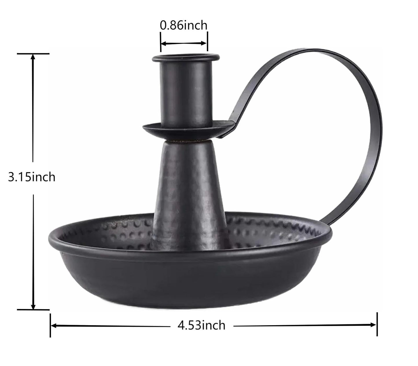 AlsoLife Retro Iron Taper Candle Holder，Black Candlestick Holders Candlelight Stand for Farmhouse Decor Home Wedding Party Table Decoration（2pcs）
