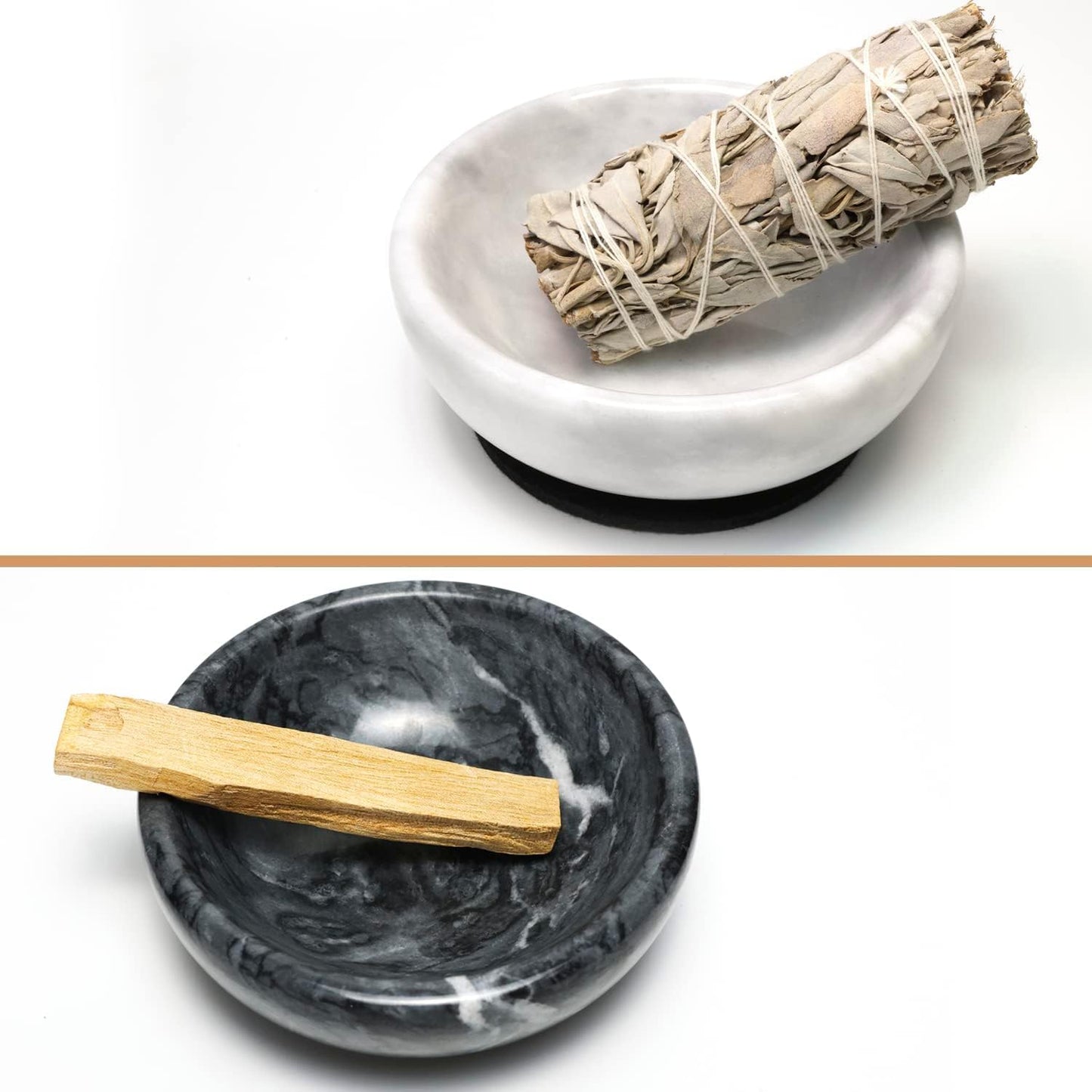 Wadayu Handmade Natural Marble Incense Holder for Sticks and Cones-with 9 Holes, Multi-Functional Incense Burner Holder for Incense Sticks and Cones, Perfect Home Decor(Black, 4.7inch)