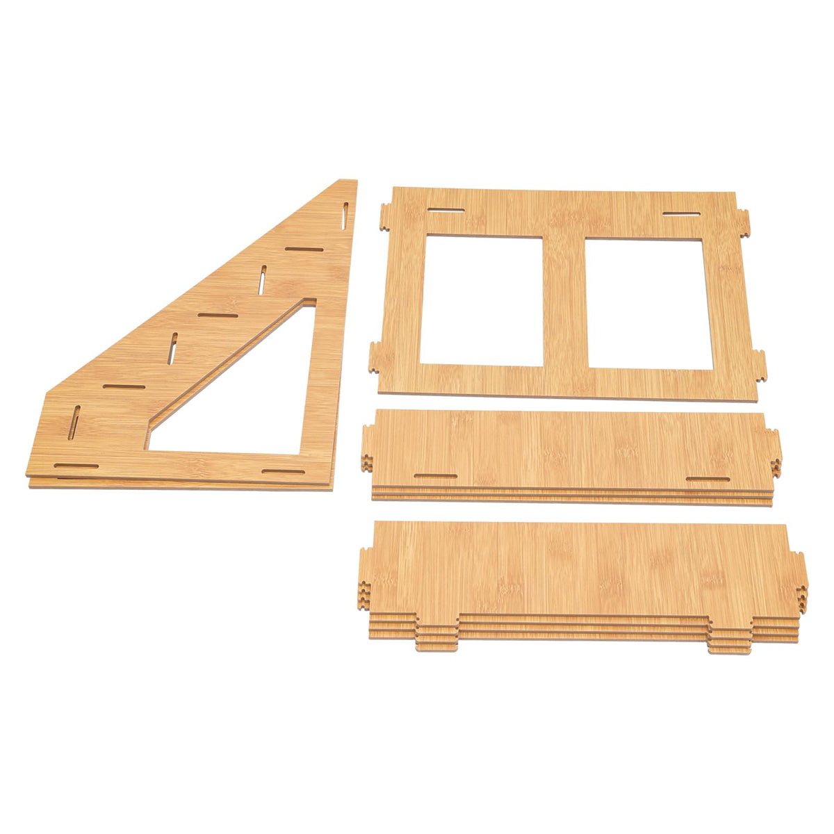 CTYSZZA 4Pcs 4-Tier Cupcake Stand , Wooden Display Stand, Tiered Retail Display Rack Market Craft Fair Display Rack Candle Soap Display Stand for Home Party Store