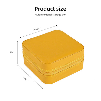 KElofoN Travel jewelry case Travel jewelry box Travel Jewelry Organizer Small Jewelry Organizer Box Gift for Girls Women with Mirror (Yellow)
