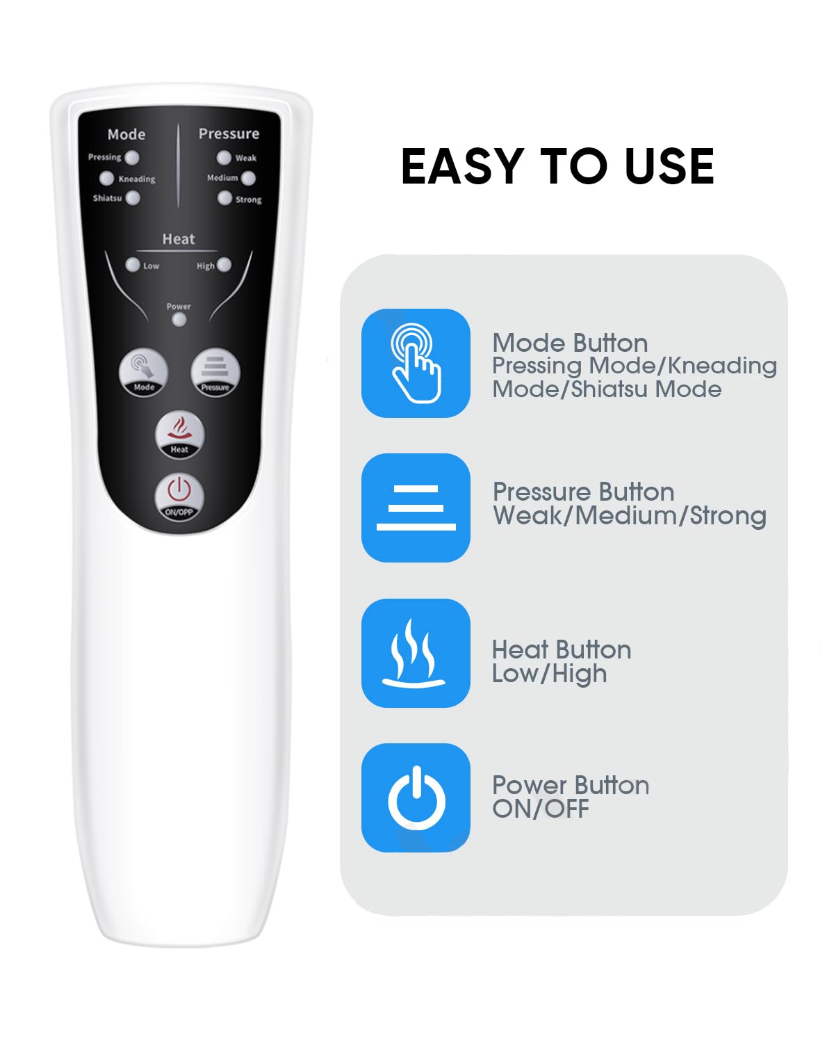 LINGTENG Air Compression Leg Massager with Heat, Leg Massager Simulates Kneading and Stroking of Tissues by Using an Inflatable Garment, Gifts for Women Men (Black)