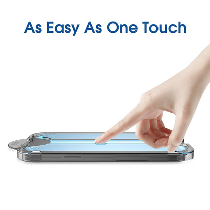 amFilm Easiest Installation OneTouch for iPhone 15 Pro Max Screen Protector [6.7 Inch] Tempered Glass + Camera Lens Protector, Auto-Alignment Tech, Bubble Free, Case Friendly, Anti-Scratch [2+2 Pack]