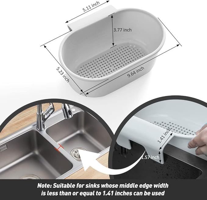 Sink Drain Strainer Basket, Abnaok Multifunction Sink Strainer Kitchen Food