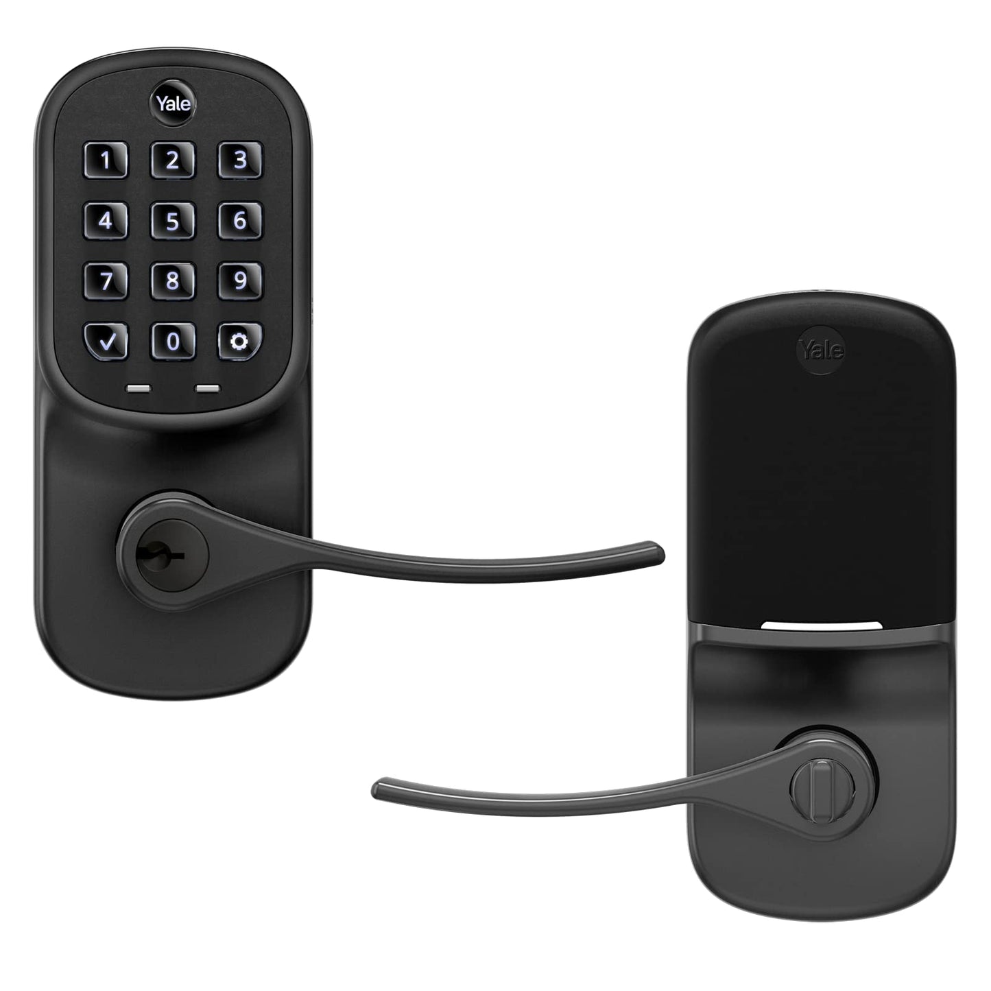 Yale Assure Lever - Keypad Lever Lock (for Doors with no deadbolt) - Keyless Entry with pin Code Unlocking and one-Touch or Auto-Locking - Black Suede