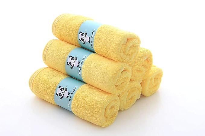 HIPHOP PANDA Baby Washcloths, Rayon Made from Bamboo