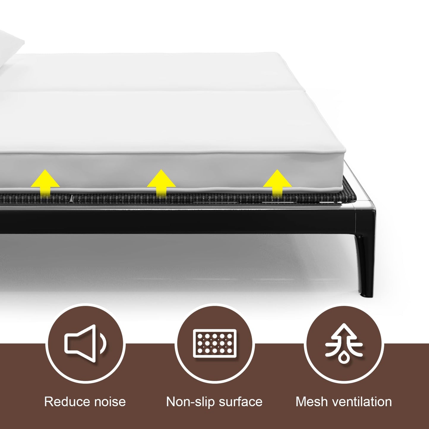 Breathable, Noise Minimizing, Moisture Resistant Bunkieboards,Low Profile Bed Support,Large Double Bed 10mm Bunkie Board, Full Size 54x75''