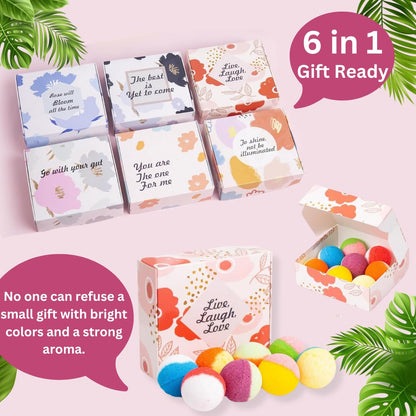kainga Recka 48 Natural & Organic Bath Bombs for Women and Kids, Rich in Essential Oils, Relaxation and Stress Relief, BathBombs Gift Set for Mothers Day, Christmas, Valentines Day & Birthday