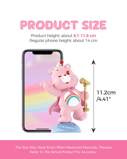 MINISO Care Bears Healing Planet Series Blind Box Soft Vinyl Toy Cute Mystery Animal Figurines, Collectible Surprise Gift Figure Model Random Design for Home Decor Birthday Gifts, Single Box