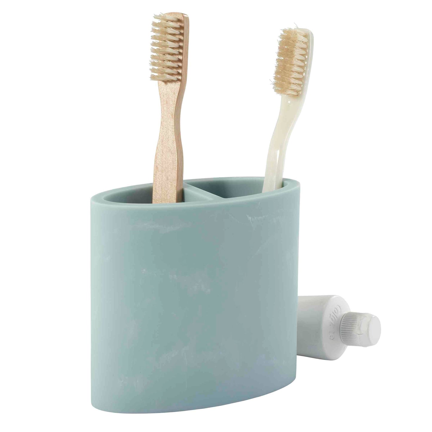 Nicole Miller - Toothbrush Holder, Resin Countertop Accessories, Dorm Room Essentials (Kendall Collection, Oasis)