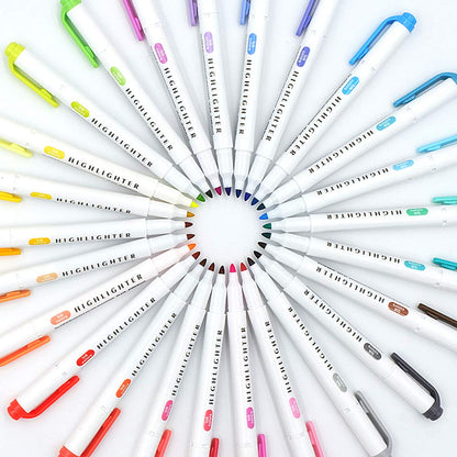 YOOUSOO 25 Pack Pastel Highlighters Assorted Colours, Dual Tip Bible Highlighter, Chisel Tip Mild Highlighters No Bleed Fluorescent Highlighter Pens for School Student Office Journals